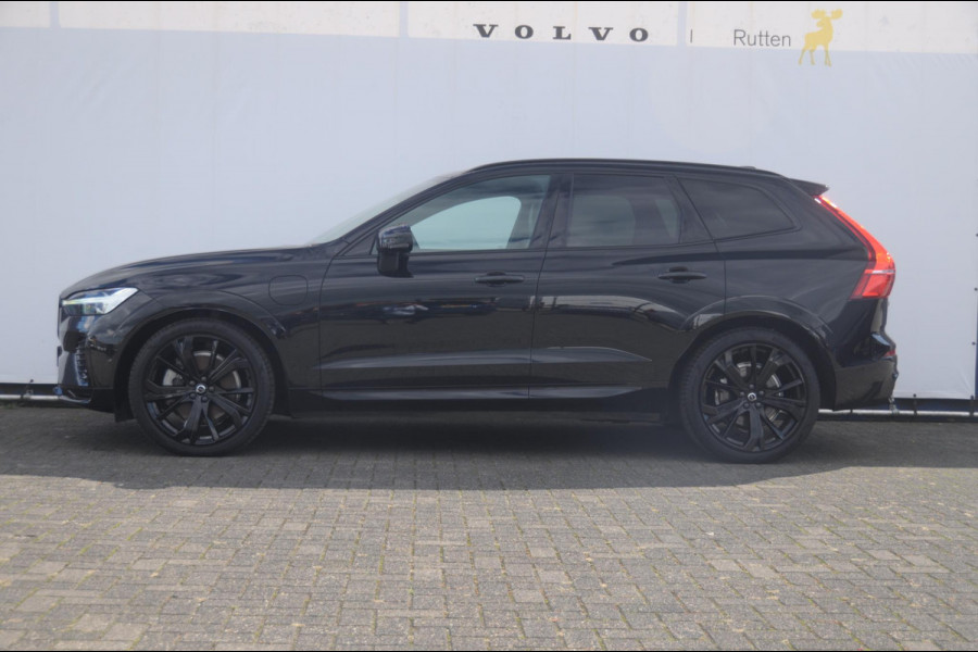 Volvo XC60 T6 350pk Automaat Plug-in AWD Ultra Black Edition Luchtvering/ Bowers & Wilkins/ Leder dashboard/ Adaptive cruise control/ Google infotainment/ 360Camera/ Keyless entry/