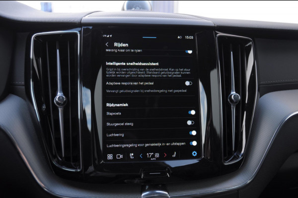 Volvo XC60 T6 350pk Automaat Plug-in AWD Ultra Black Edition Luchtvering/ Bowers & Wilkins/ Leder dashboard/ Adaptive cruise control/ Google infotainment/ 360Camera/ Keyless entry/