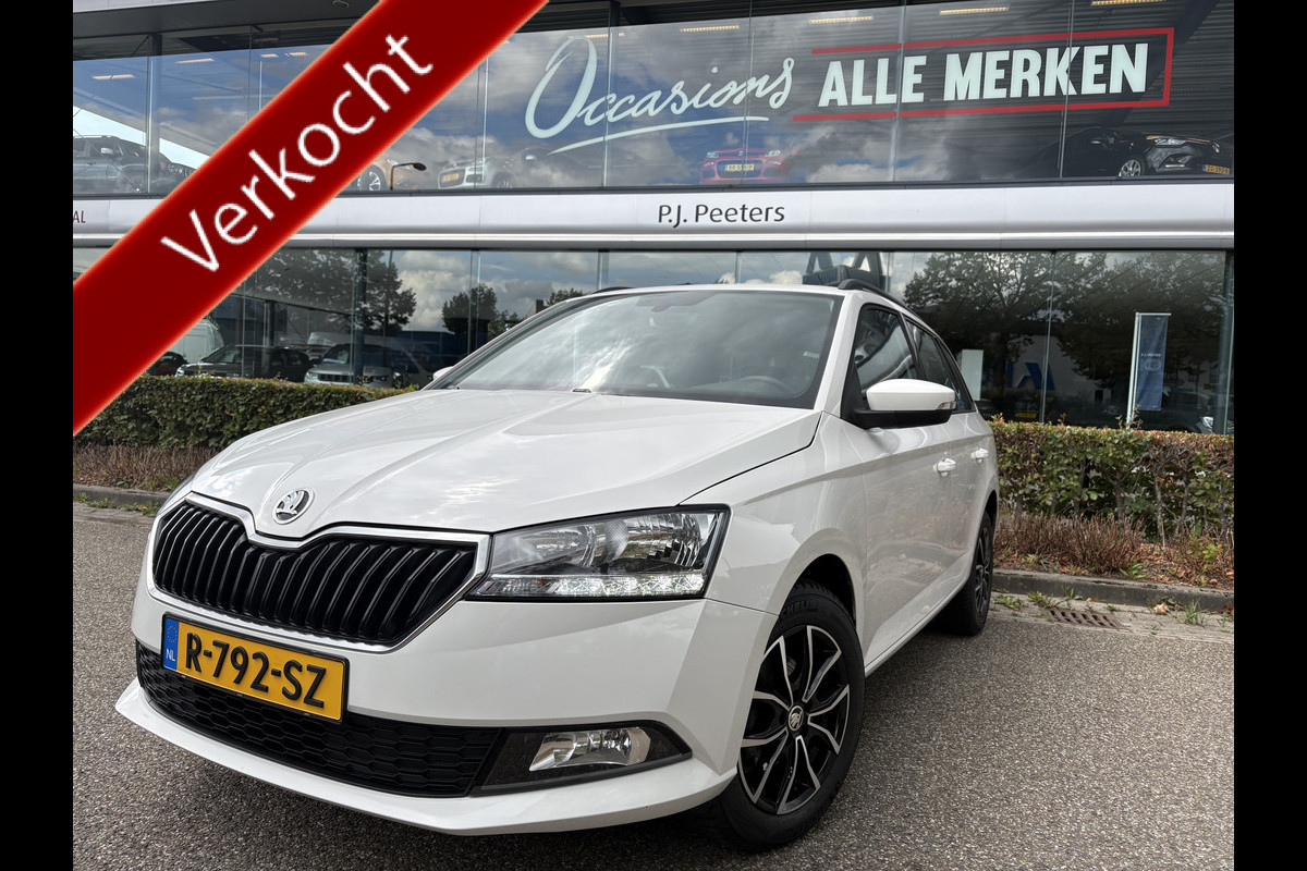 Škoda Fabia Combi 1.0 TSI Ambition Airco - Apple carplay - Parkeersensor achter - Dakrails - Bagagedek - Mistlampen - Cruise control - Bluetooth - Led verlichting - Stuur multifunctioneel - Stuur leder - Elektrische ramen - Centrale vergrendeling met afstandsbediening