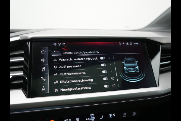 Audi Q4 e-tron 40 S Line 77 kWh 204pk Dealer O.H. | Panodak | Adaptive Cruise | Head Up | Camera | Matrix LED | Camera | Warmtepomp | Sportstoelen Memory & Verwarmd | Stuur Verwarmd | Apple Carplay | Navigatie | DAB |