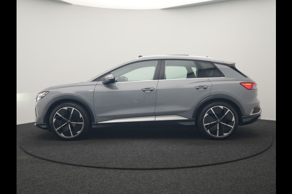 Audi Q4 e-tron 35 2x S Line 55 kWh 170pk Dealer O.H. | Panodak | Lederen Sportstoelen Memory | Adaptive Cruise | Head Up | 360 Camera | Sonos Audio | Matrix LED | Keyless | Blis | Apple Carplay | Navigatie | DAB |