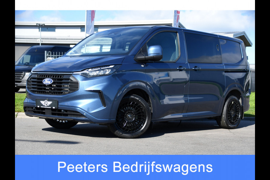 Ford Transit Custom 300 2.0 TDCI L1H1 DC Limited PB Edition Adaptieve Cruise, Camera, Carplay, LED, Stoelverwarming, 2 x Schuifdeur, Automaat, Stuurverwarming, Trekhaak, 170pk, Uniek!