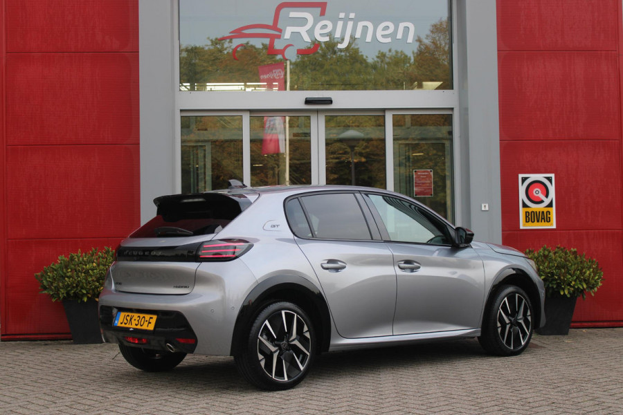 Peugeot 208 1.2 Hybrid 110PK AUTOMAAT GT | CAMERA VOOR + ACHTER | NAVIGATIE | DRAADLOZE APPLE CARPLAY/ANDROID AUTO | FULL LED KOPLAMPEN | LICHTMETALEN VELGEN 17" | DODEHOEK DETECTIE | DRAADLOZE TELEFOONLADER | KEYLESS ENTRY/START | DAB+ RADIO | ADAPTIVE CRUISE CONTROL | CLIMATE CONTROL | SFEERVERLICHTING |