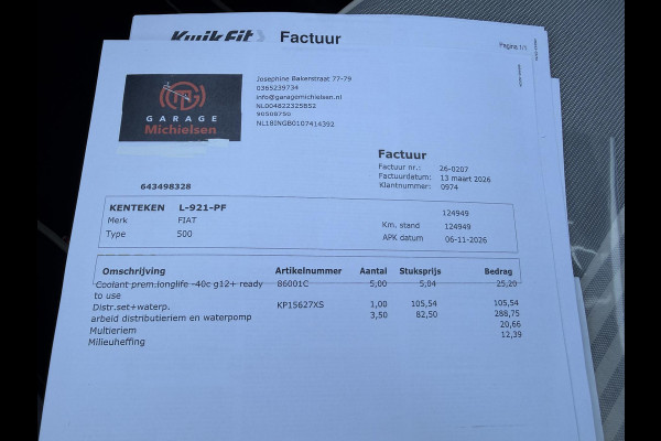 Fiat 500 1.2 Lounge | Panoramadak | Navigatie | Parkeersensoren | DAB | Lichtmetalen Velgen |