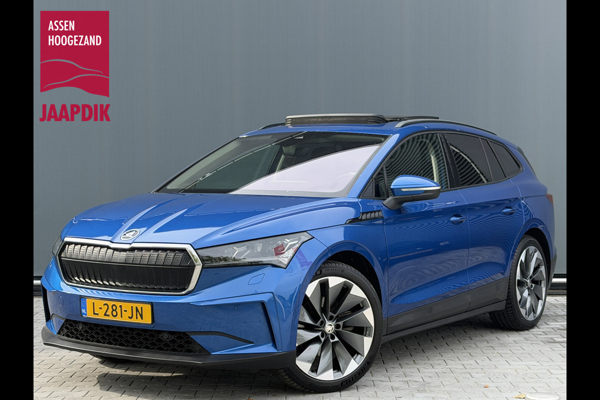 Škoda ENYAQ iV BWJ 2021 | 60 SPORTLINE | SOH 91,55% | TREKHAAK | PANO DAK | LEER | STOEL&STUUR VERW | CAMERA A | CARPLAY |