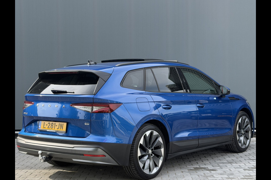Škoda ENYAQ iV BWJ 2021 | 60 SPORTLINE | SOH 91,55% | TREKHAAK | PANO DAK | LEER | STOEL&STUUR VERW | CAMERA A | CARPLAY |