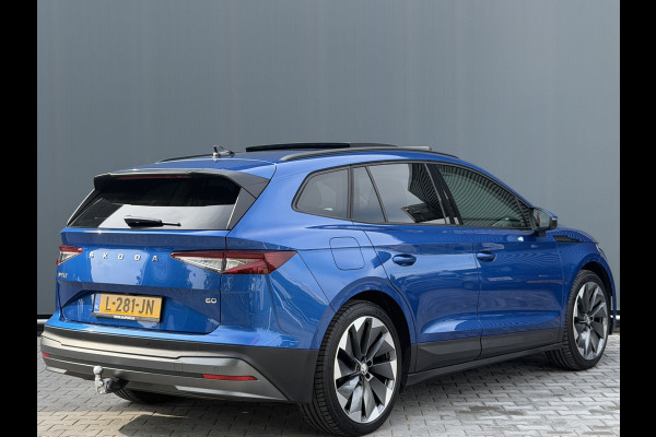 Škoda ENYAQ iV BWJ 2021 | 60 SPORTLINE | SOH 91,55% | TREKHAAK | PANO DAK | LEER | STOEL&STUUR VERW | CAMERA A | CARPLAY |