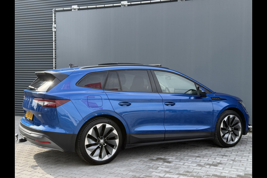 Škoda ENYAQ iV BWJ 2021 | 60 SPORTLINE | SOH 91,55% | TREKHAAK | PANO DAK | LEER | STOEL&STUUR VERW | CAMERA A | CARPLAY |