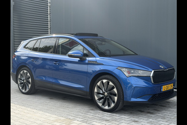 Škoda ENYAQ iV BWJ 2021 | 60 SPORTLINE | SOH 91,55% | TREKHAAK | PANO DAK | LEER | STOEL&STUUR VERW | CAMERA A | CARPLAY |