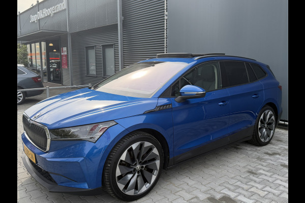 Škoda ENYAQ iV BWJ 2021 | 60 SPORTLINE | SOH 91,55% | TREKHAAK | PANO DAK | LEER | STOEL&STUUR VERW | CAMERA A | CARPLAY |