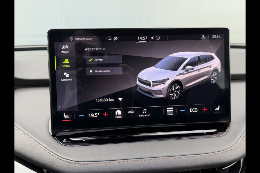 Škoda ENYAQ iV BWJ 2021 | 60 SPORTLINE | SOH 91,55% | TREKHAAK | PANO DAK | LEER | STOEL&STUUR VERW | CAMERA A | CARPLAY |
