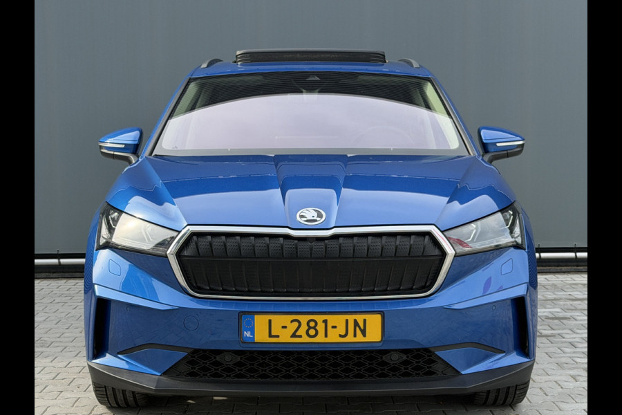 Škoda ENYAQ iV BWJ 2021 | 60 SPORTLINE | SOH 91,55% | TREKHAAK | PANO DAK | LEER | STOEL&STUUR VERW | CAMERA A | CARPLAY |