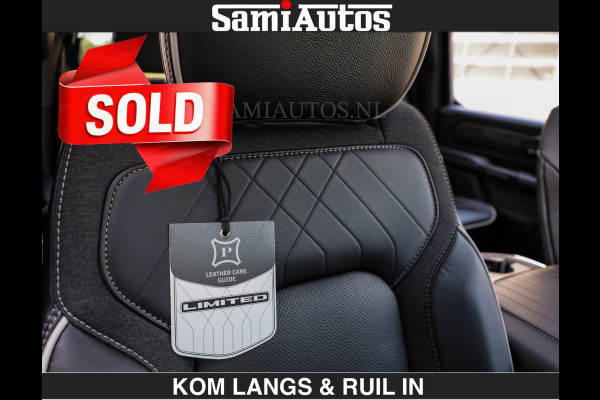 Dodge Ram Limited Night H.O 540HP 706Nm | € 84.950 excl | Massage + Full Option | De Meest Luxe en Volle Pick-Up in zijn Klasse | Comfortabele Dubbele Cabine met Royale 5 Zitplaatsen | BPM vrij | Nu Leverbaar uit Voorraad | Voorraad Nr 2356 - 0990 | De specialist in Amerikaanse pick‑ups in Nederland en Europa.