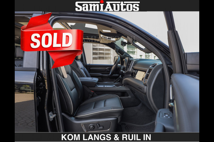 Dodge Ram Limited Night H.O 540HP 706Nm | € 84.950 excl | Massage + Full Option | De Meest Luxe en Volle Pick-Up in zijn Klasse | Comfortabele Dubbele Cabine met Royale 5 Zitplaatsen | BPM vrij | Nu Leverbaar uit Voorraad | Voorraad Nr 2356 - 0990 | De specialist in Amerikaanse pick‑ups in Nederland en Europa.