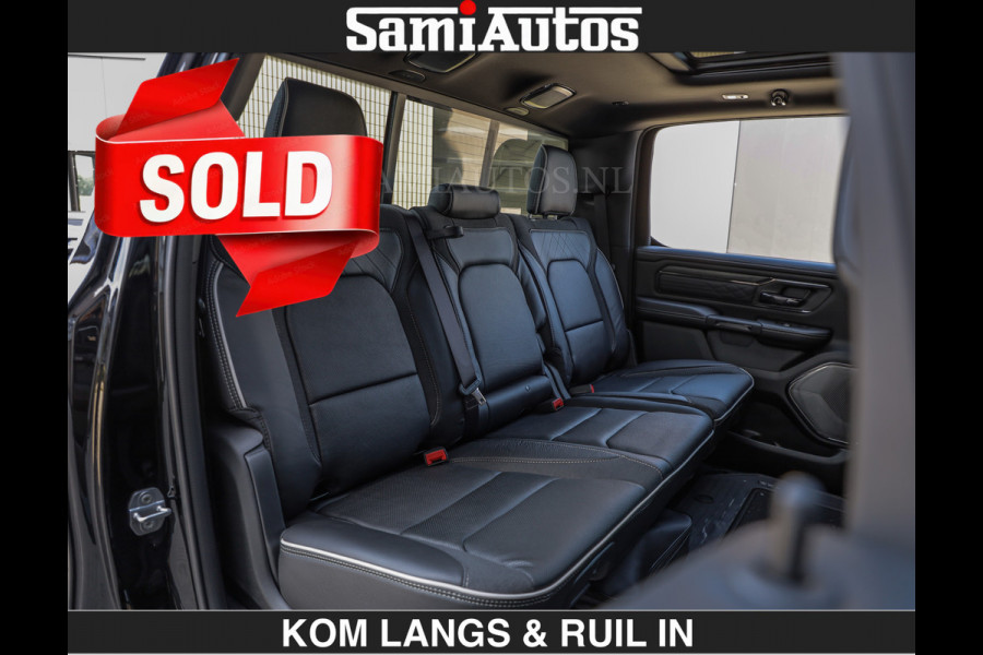 Dodge Ram Limited Night H.O 540HP 706Nm | € 84.950 excl | Massage + Full Option | De Meest Luxe en Volle Pick-Up in zijn Klasse | Comfortabele Dubbele Cabine met Royale 5 Zitplaatsen | BPM vrij | Nu Leverbaar uit Voorraad | Voorraad Nr 2356 - 0990 | De specialist in Amerikaanse pick‑ups in Nederland en Europa.