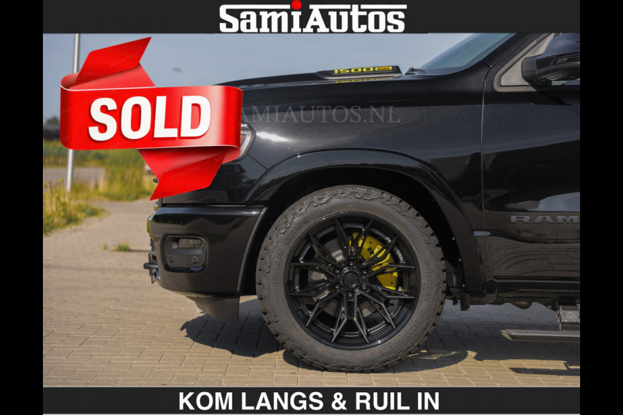 Dodge Ram Limited Night H.O 540HP 706Nm | € 84.950 excl | Massage + Full Option | De Meest Luxe en Volle Pick-Up in zijn Klasse | Comfortabele Dubbele Cabine met Royale 5 Zitplaatsen | BPM vrij | Nu Leverbaar uit Voorraad | Voorraad Nr 2356 - 0990 | De specialist in Amerikaanse pick‑ups in Nederland en Europa.