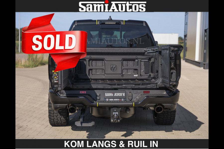 Dodge Ram Limited Night H.O 540HP 706Nm | € 84.950 excl | Massage + Full Option | De Meest Luxe en Volle Pick-Up in zijn Klasse | Comfortabele Dubbele Cabine met Royale 5 Zitplaatsen | BPM vrij | Nu Leverbaar uit Voorraad | Voorraad Nr 2356 - 0990 | De specialist in Amerikaanse pick‑ups in Nederland en Europa.