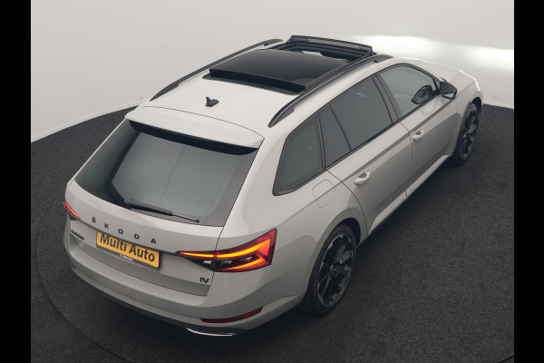 Škoda Superb Combi 1.4 TSI iV Sportline Business PHEV 218pk Dealer O.H. | SOH 91,2% | Panodak | Adaptive Cruise | Camera | Canton Audio | Alcantara Sportstoelen Memory & Verwarmd | Sfeerverlichting | Keyless | BLIS | Stuur Verwarmd | Apple Carplay | Crystal LED | Navigatie | Plug In Hybrid |