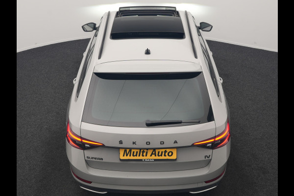 Škoda Superb Combi 1.4 TSI iV Sportline Business PHEV 218pk Dealer O.H. | SOH 91,2% | Panodak | Adaptive Cruise | Camera | Canton Audio | Alcantara Sportstoelen Memory & Verwarmd | Sfeerverlichting | Keyless | BLIS | Stuur Verwarmd | Apple Carplay | Crystal LED | Navigatie | Plug In Hybrid |