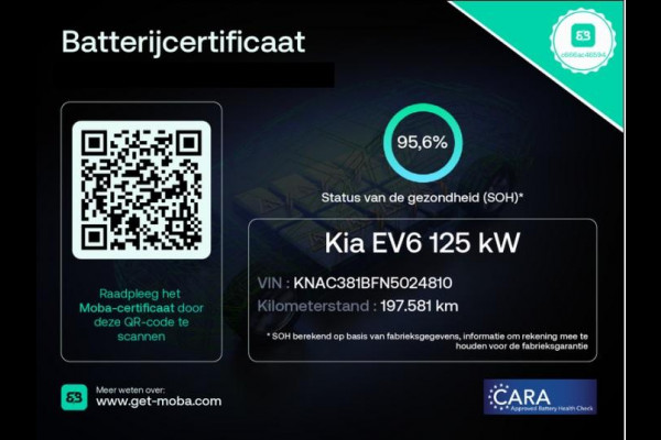 Kia Ev6 AIR 58 kWh ACCU 95.6% !! BEREIK TOT 395 KM ( WLTP) NAVIGATIE . STOEL EN STUUR VERWARMING . PDC VOOR/ACHTER . DODE HOEK DETECTIE .