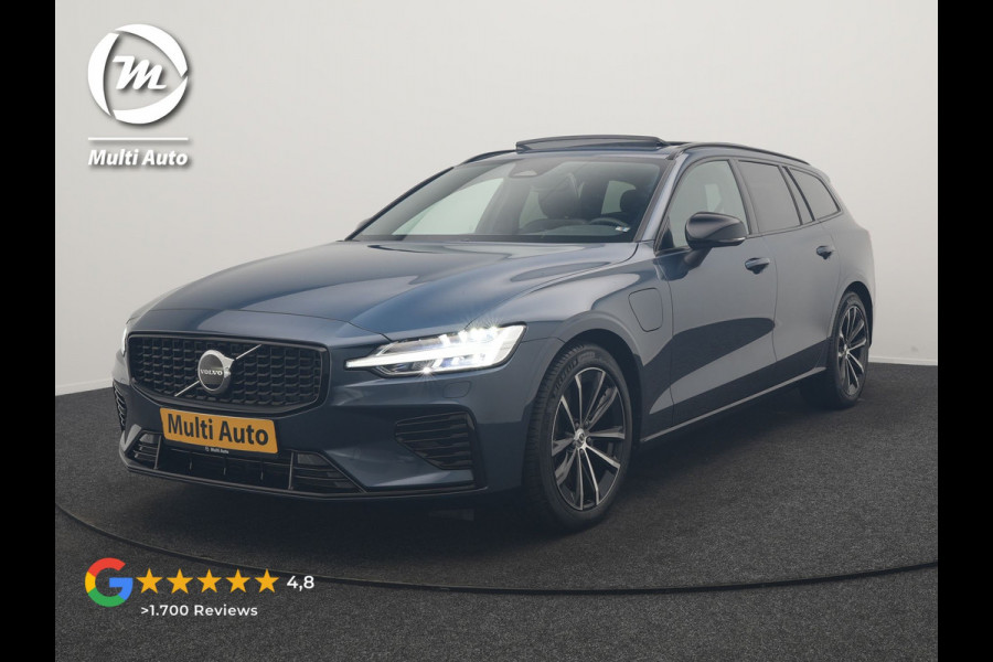 Volvo V60 T6 AWD Plus Dark Long Range PHEV 350pk Dealer O.H. | Panodak | Camera | Lederen Sportstoelen Memory & Verwarmd | Keyless | Stuur Verwarmd | Google Assistent | Apple Carplay | Navigatie | DAB | Plug In Hybrid |