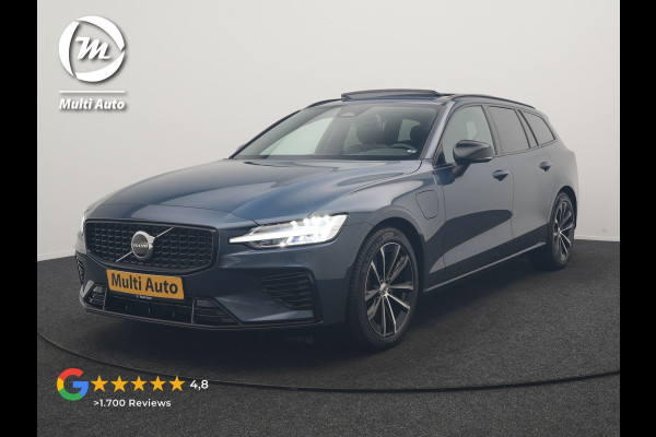 Volvo V60 T6 AWD Plus Dark Long Range PHEV 350pk Dealer O.H. | Panodak | Camera | Lederen Sportstoelen Memory & Verwarmd | Keyless | Stuur Verwarmd | Google Assistent | Apple Carplay | Navigatie | DAB | Plug In Hybrid |
