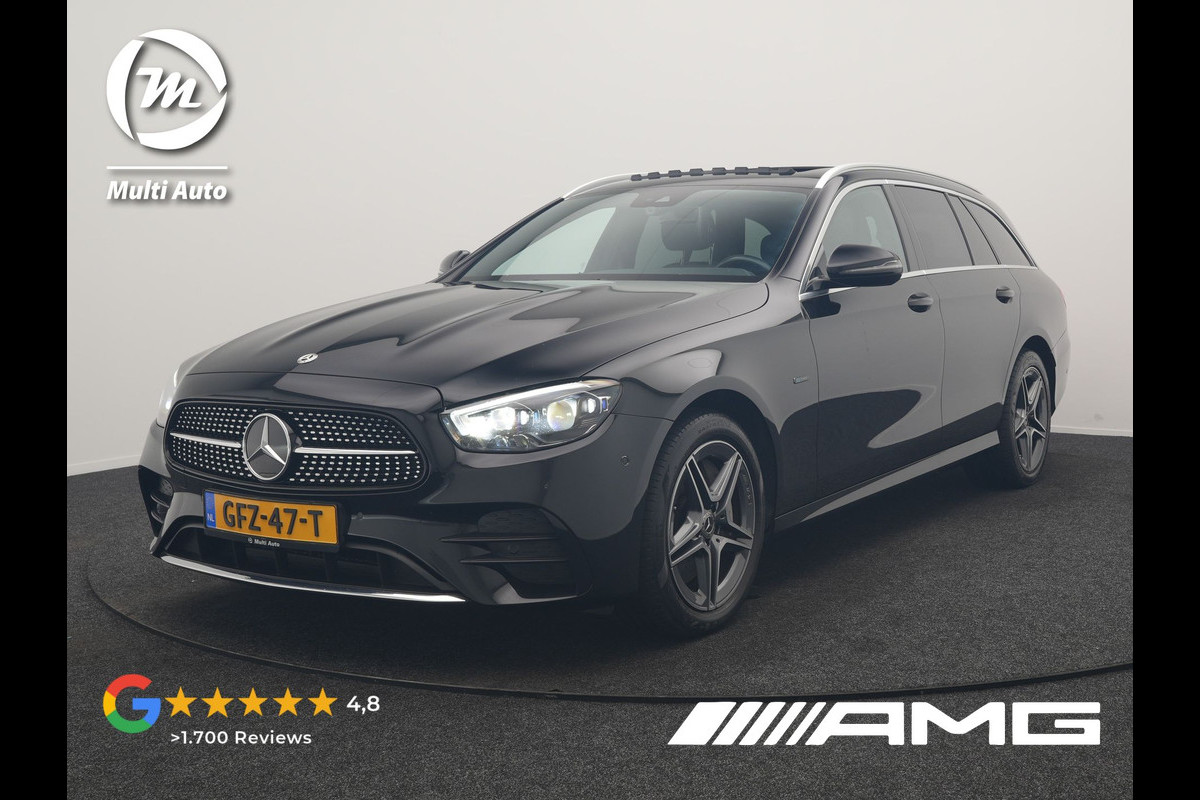 Mercedes-Benz E-Klasse Estate 300 e AMG 320pk PHEV Dealer O.H | SOH 87,7% | Trekhaak af Fabriek | Schuif-/kantel Dak | Widescreen Navi | Multibeam LED | Camera | Alcantara Sportstoelen Verwarmd | Apple Carplay | BLIS | 18"L.M | Plug In Hybrid