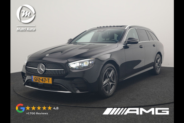Mercedes-Benz E-Klasse Estate 300 e AMG 320pk PHEV Dealer O.H | SOH 87,7% | Trekhaak af Fabriek | Schuif-/kantel Dak | Widescreen Navi | Multibeam LED | Camera | Alcantara Sportstoelen Verwarmd | Apple Carplay | BLIS | 18"L.M | Plug In Hybrid