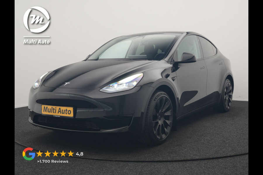 Tesla Model Y RWD 58 kWh 299pk Dealer O.H | Panodak | Full Self Driving Capability | Adaptive Cruise | 360 Camera | Lederen Sportstoelen Memory & Verwarmd | Keyless | BLIS | Navigatie | Virtual | DAB | Spotify | 20"L.M |