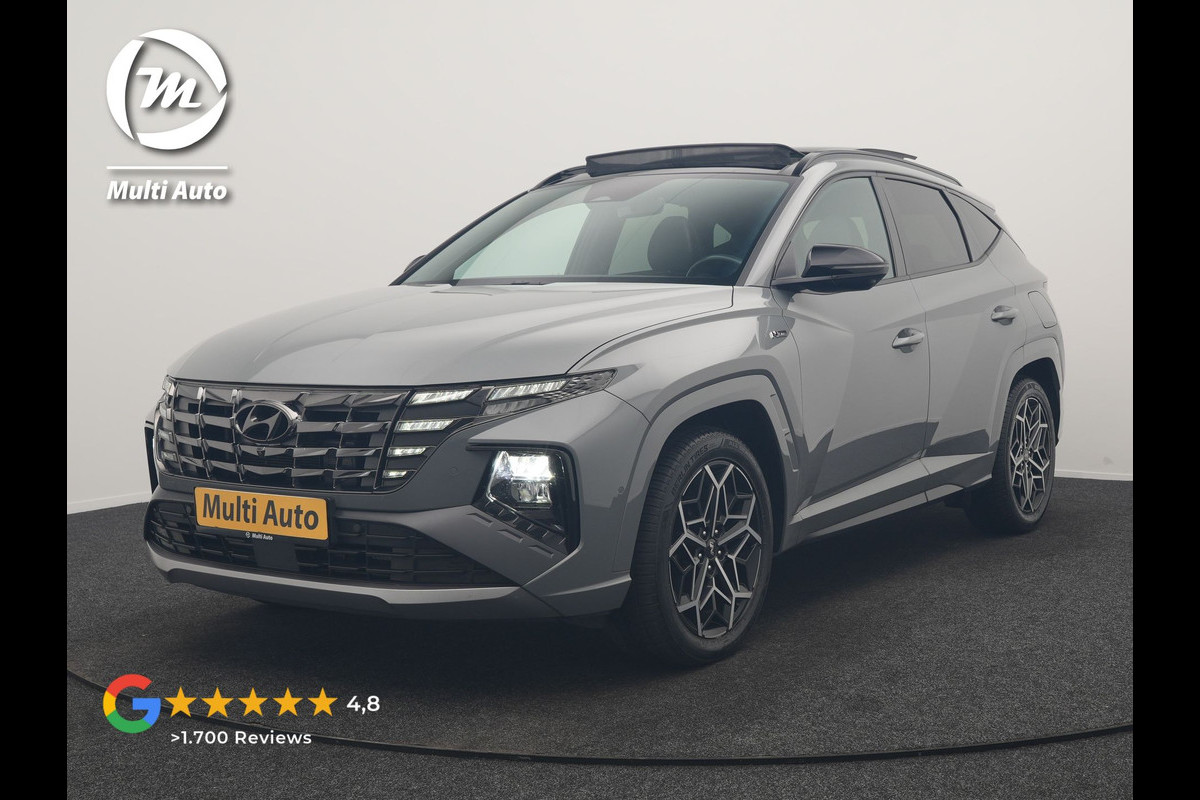 Hyundai Tucson 1.6 T-GDI PHEV N Line 4WD 265pk Dealer O.H | Trekhaak Afn. | Panodak | Adaptive Cruise | 360 Camera | Krell Audio | Alcantara Sportstoelen Memory & Ventilatie | Stoelen & Stuur Verwarmd | Blis | Keyless | Navigatie | DAB | Plug In Hybrid |