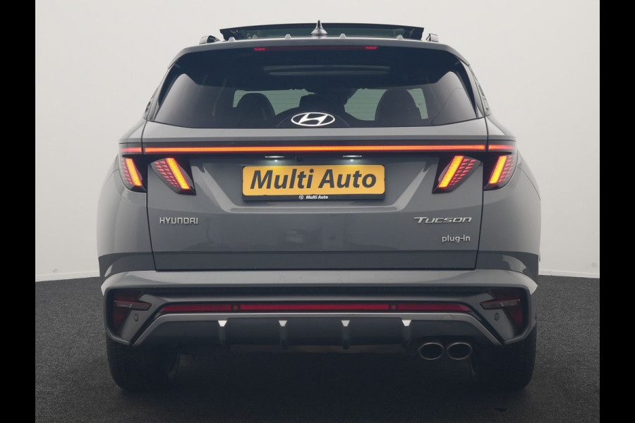 Hyundai Tucson 1.6 T-GDI PHEV N Line 4WD 265pk Dealer O.H | Trekhaak Afn. | Panodak | Adaptive Cruise | 360 Camera | Krell Audio | Alcantara Sportstoelen Memory & Ventilatie | Stoelen & Stuur Verwarmd | Blis | Keyless | Navigatie | DAB | Plug In Hybrid |