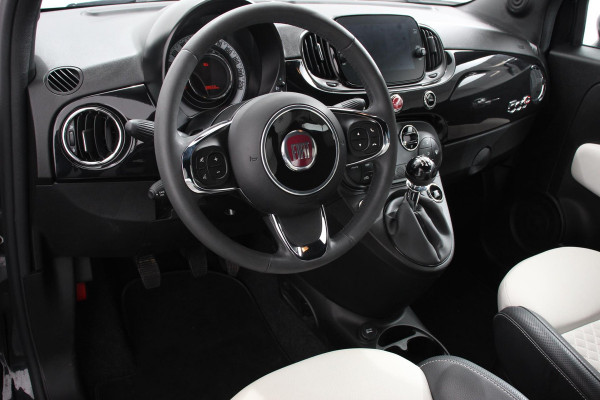 Fiat 500C 1.0 Hybrid 69pk Dolcevita Navigatie Apple CarPlay Android Auto Parkeerhulp achter Cruise Control Half leder Climatronic Lichtmetalen velgen