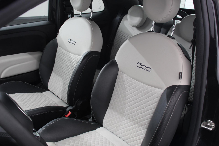 Fiat 500C 1.0 Hybrid 69pk Dolcevita Navigatie Apple CarPlay Android Auto Parkeerhulp achter Cruise Control Half leder Climatronic Lichtmetalen velgen