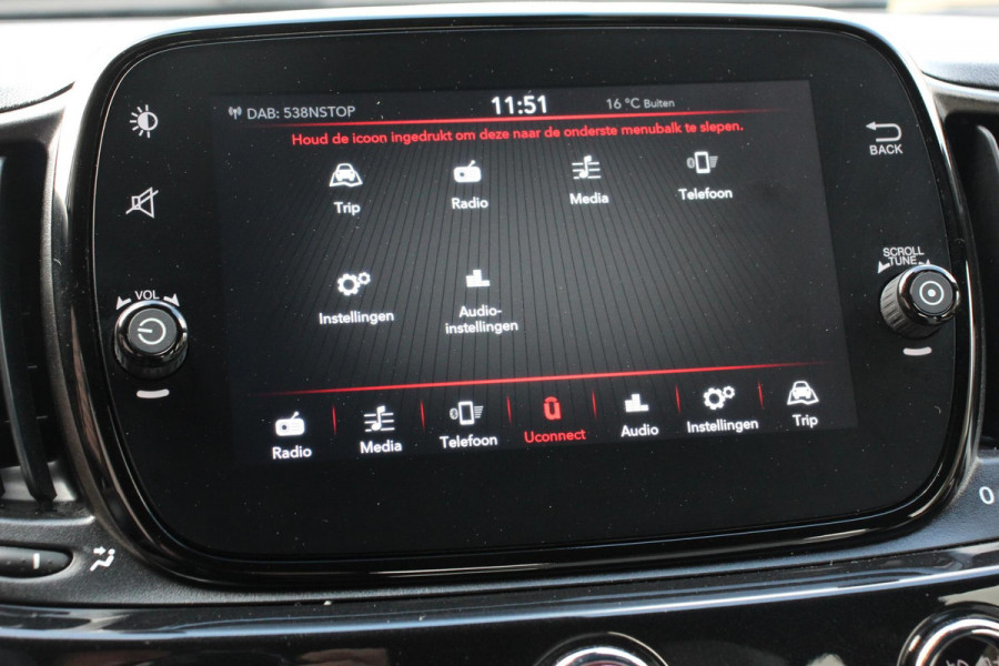 Fiat 500C 1.0 Hybrid 69pk Dolcevita Navigatie Apple CarPlay Android Auto Parkeerhulp achter Cruise Control Half leder Climatronic Lichtmetalen velgen