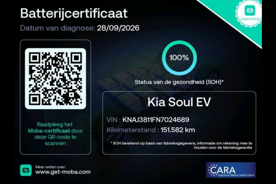 Kia e-Soul DynamicPlusLine 64 kWh-SOH 100% / Warmtepomp / Schuifdak / Cruise-ctr. / Apple Carplay / Airco / Navigatie / Apk 12-2027