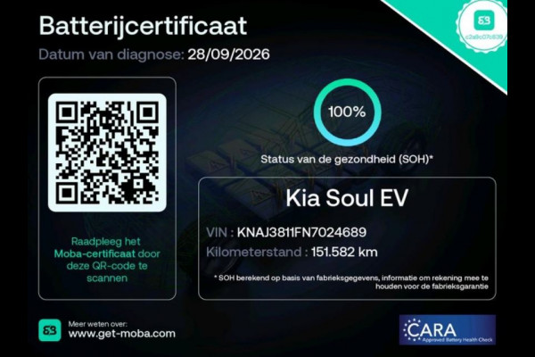 Kia e-Soul DynamicPlusLine 64 kWh-SOH 100% / Warmtepomp / Schuifdak / Cruise-ctr. / Apple Carplay / Airco / Navigatie / Apk 12-2027