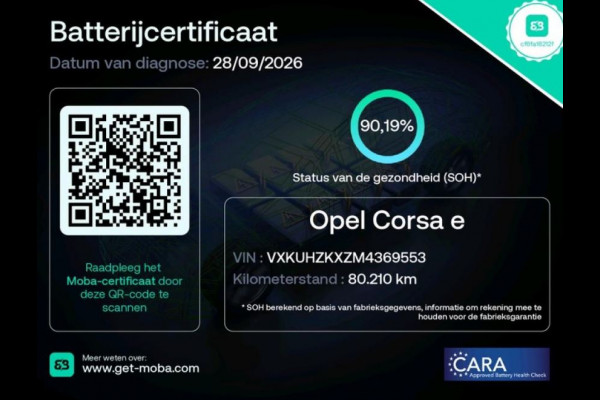 Opel CORSA-E Edition 50 kWh SOH 90% / Warmtepomp / Airco / Apple Carplay Android / Cruise-ctr. / Apk 12-2027
