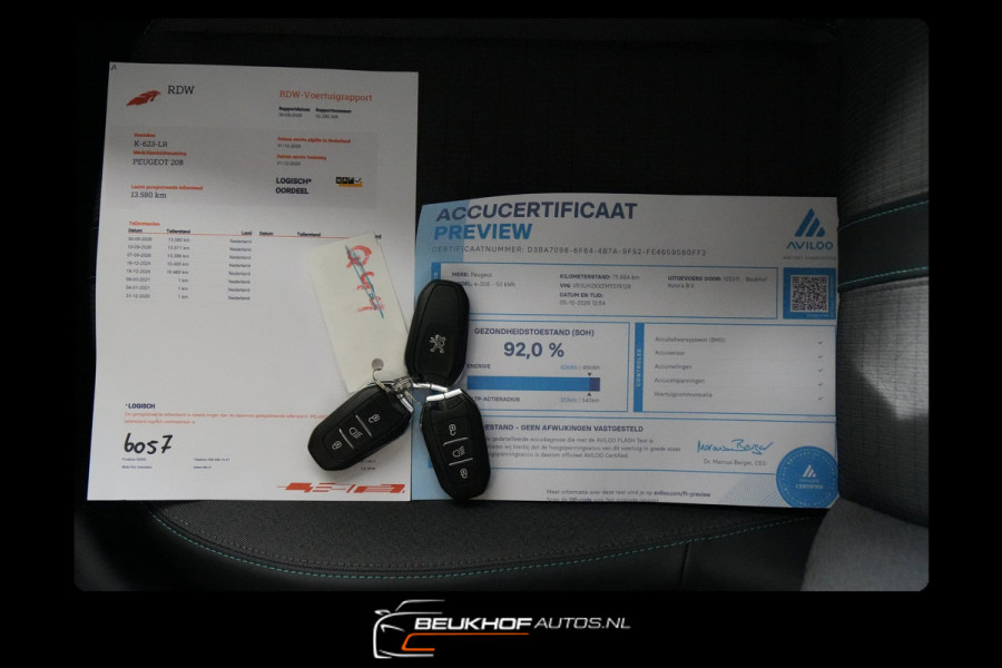 Peugeot e-208 EV Blue Lease Allure 50 kWh Camera Nav Soh92%