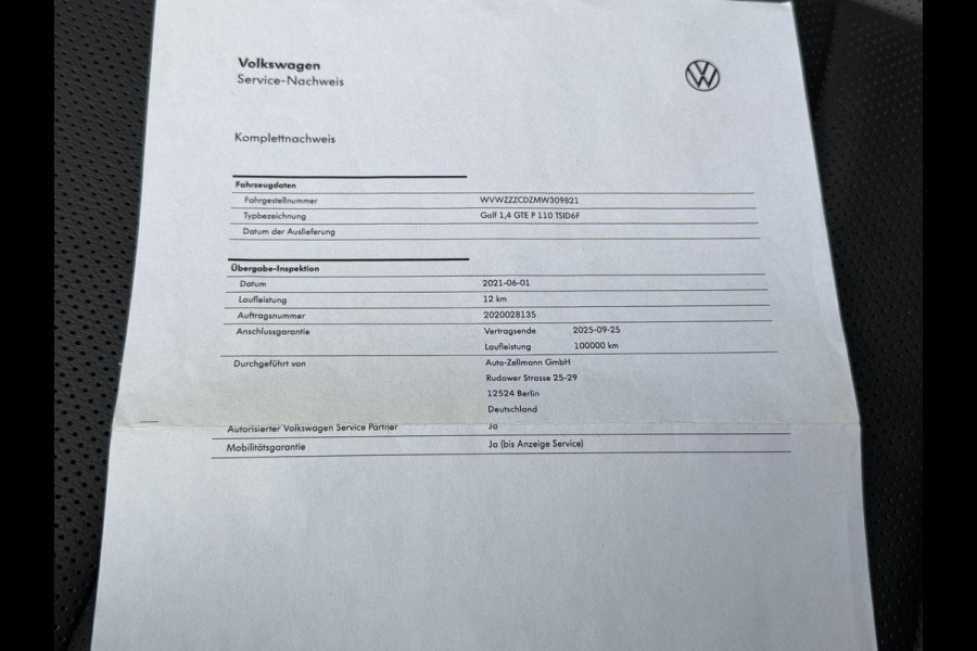 Volkswagen Golf 1.4 eHybrid GTE 18"/SOH 91%/Leder + memory/Panoramadak/IQ Light/Dynamic chassis/Stuur + stoelverwarming + ventilatie/Head-up/Standkachel/Camera/PDC v+a