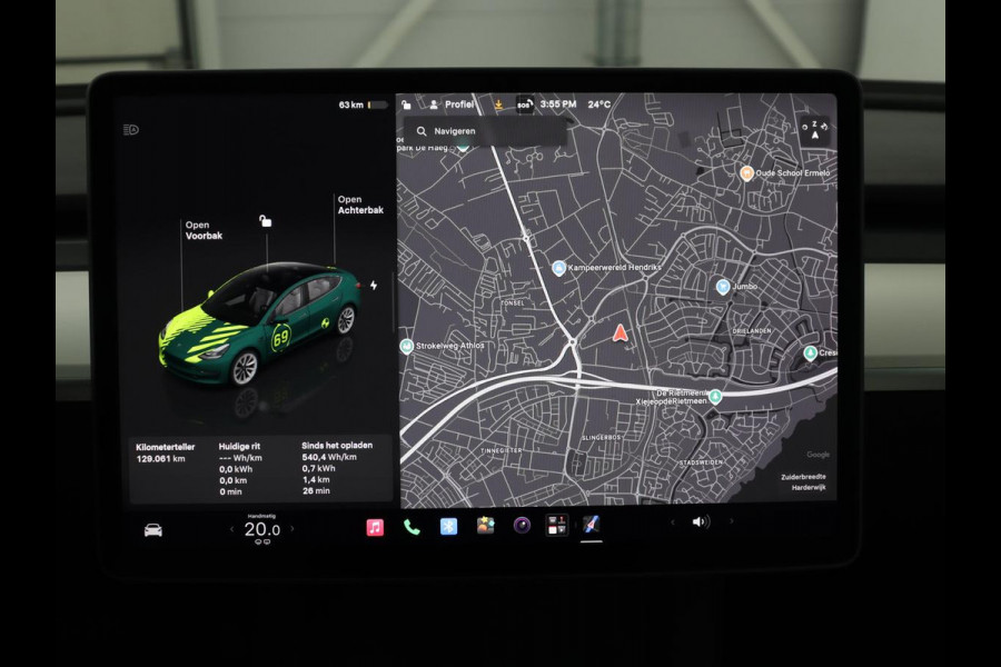 Tesla Model 3 Standard RWD Plus 60 kWh | SOH 91,8 % | Panoramadak | Lederen bekleding | Stoelverwarming | Stuurwielverwarming