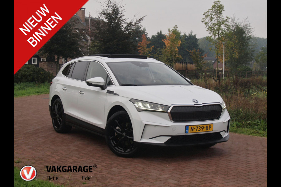 Škoda ENYAQ iV 80 | Panoramadak | Trekhaak | Camera | Sfeerverlichting | Apple Carplay | NL-Auto |