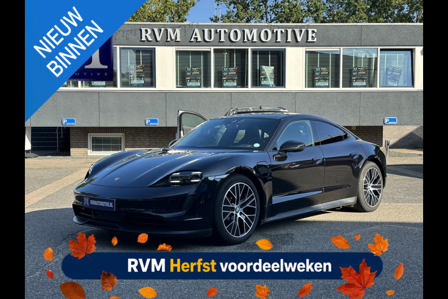 Porsche Taycan 79 kWh SOH 92% | MEM. SEAT | BOSE BOXEN | PANO | STOEL + STUURVERWARMING | ELEK. STOELEN | 21'' WIELEN | FABRIEKS GARANTIE TM 09-2027 | GEEN EXTRA KOSTEN!! RIJKLAAR GELEVERD |