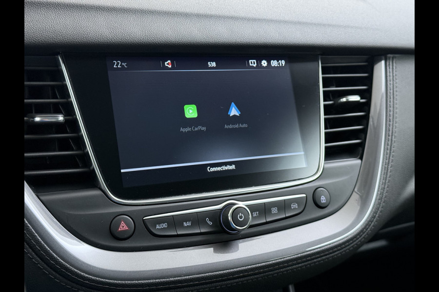 Opel Grandland X 1.2T 131pk Camera Apple/Android Elek.klep Bordherk. Blindspot 1/2Leer Navi Lane-dep. Keyless Aut.Verlichting Led Usb Tel. Ecc CruiseControl Innovation Regensensor Pdc Mistlampen Elek.Inkl.Spiegels 18''LM 1.2Turbo