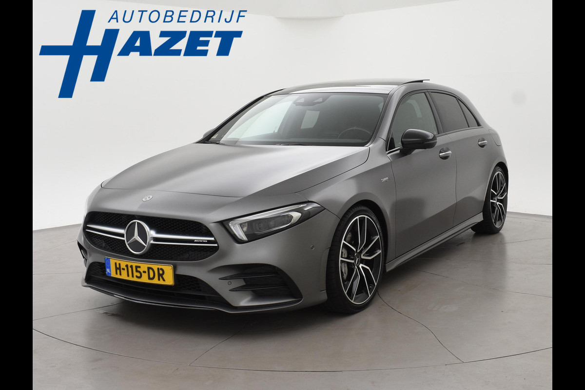 Mercedes-Benz A-Klasse AMG 35 4MATIC 306 PK ORIG. NL PANORAMA | BURMESTER | 360 CAMERA | MAGNO MOUNTAIN GRAY | PERFORMANCE SEATS