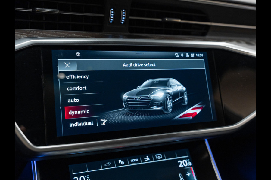 Audi A7 Sportback 50 TFSI e Quattro 3X S-Line, Black Optik, Pano, ACC, Virtual, Ambiënte Light, Apple Carplay, Camera, PDC, Clima