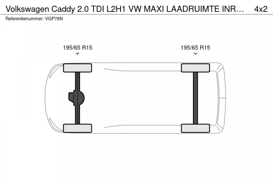 Volkswagen Caddy 2.0 TDI L2H1 VW MAXI LAADRUIMTE INRICHTING AIRCO CRUISE ALARM PDCM