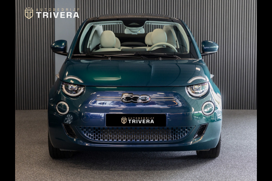 Fiat 500 La Prima cabrio 42 kWh l SoH 95% l AUT.l 360° camera l Stoel verwarming l Leder l CARPLAY l BTW - auto l Dealer onderh.