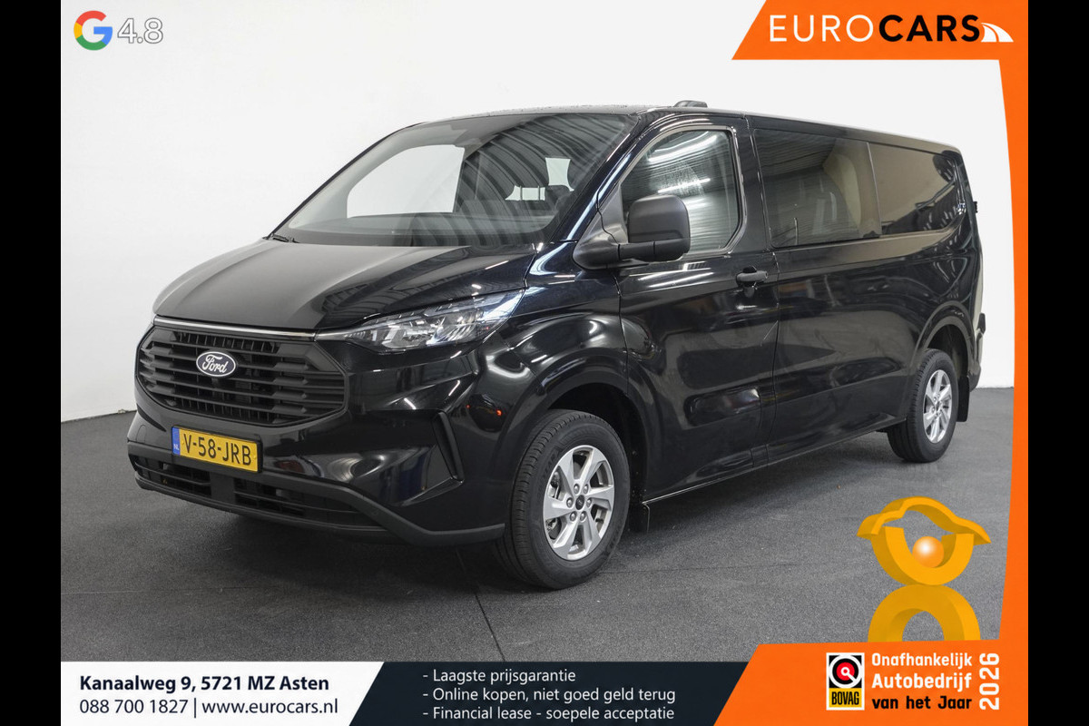 Ford Transit Custom 300 2.0 TDCI L2H1 Trend Dubbele Cabine Nieuw Model Trekhaak Navigatie Apple CarPlay Android Auto Camera Parkeerhulp Adaptive Cruise Control Climate Control Lichtmetalen velgen