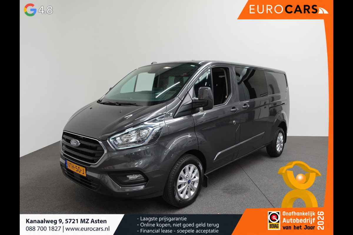 Ford Transit Custom 300 2.0 TDCI L2H1 Limited Dubbele Cabine Navi Airco 2 Schuifdeuren Trekhaak PDC voor & achter Carplay DAB