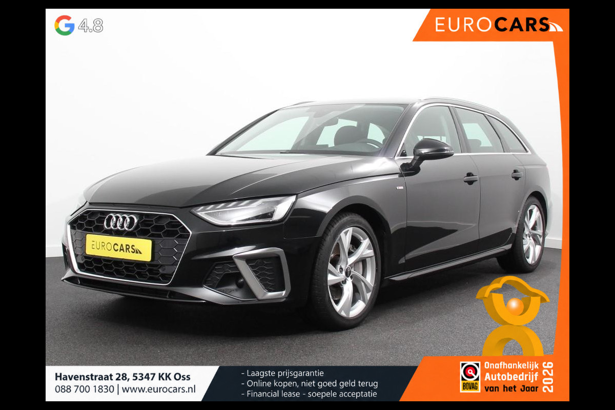 Audi A4 Avant 40 TFSI 205pk Automaat S Line Plus Navigatie Climate Control Cruise control Lichtmetalen velgen Stoelverwarming Parkeersensoren Elektrische achterklep